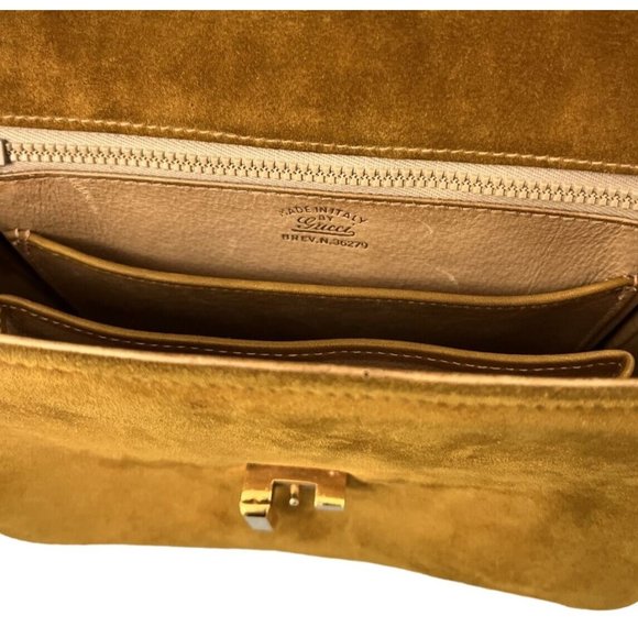 Gucci yellow leather & suede 1975 Sylvie bag in original box - Picture 5 of 13